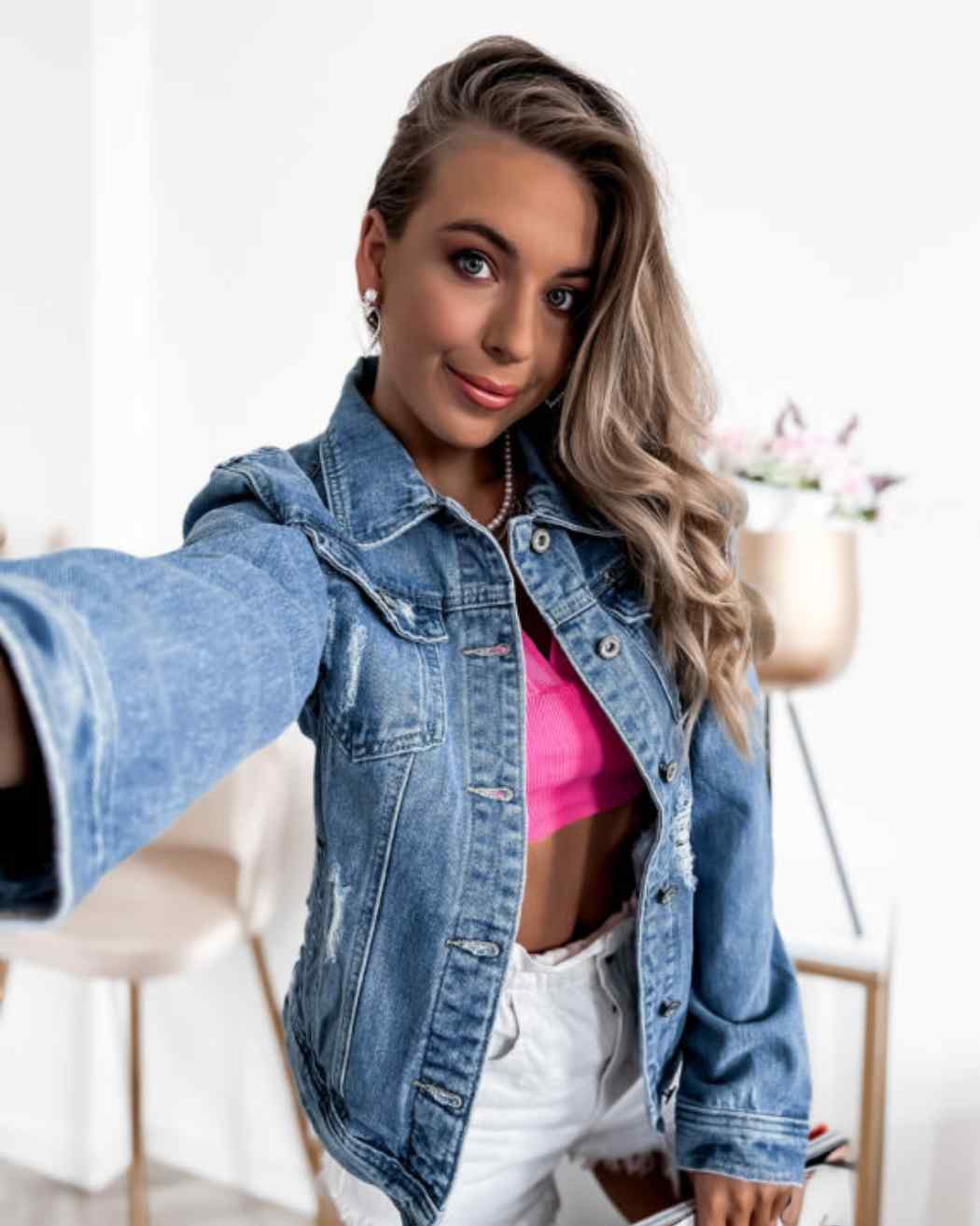 Katana jeans z przetarciami