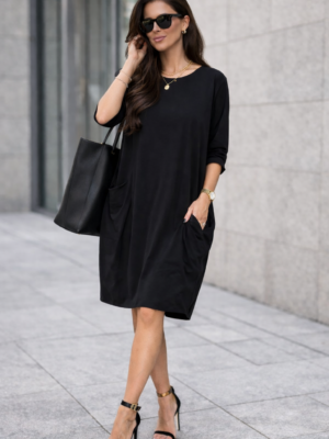 Sukienka oversize z kieszeniami bawełniana 40-48