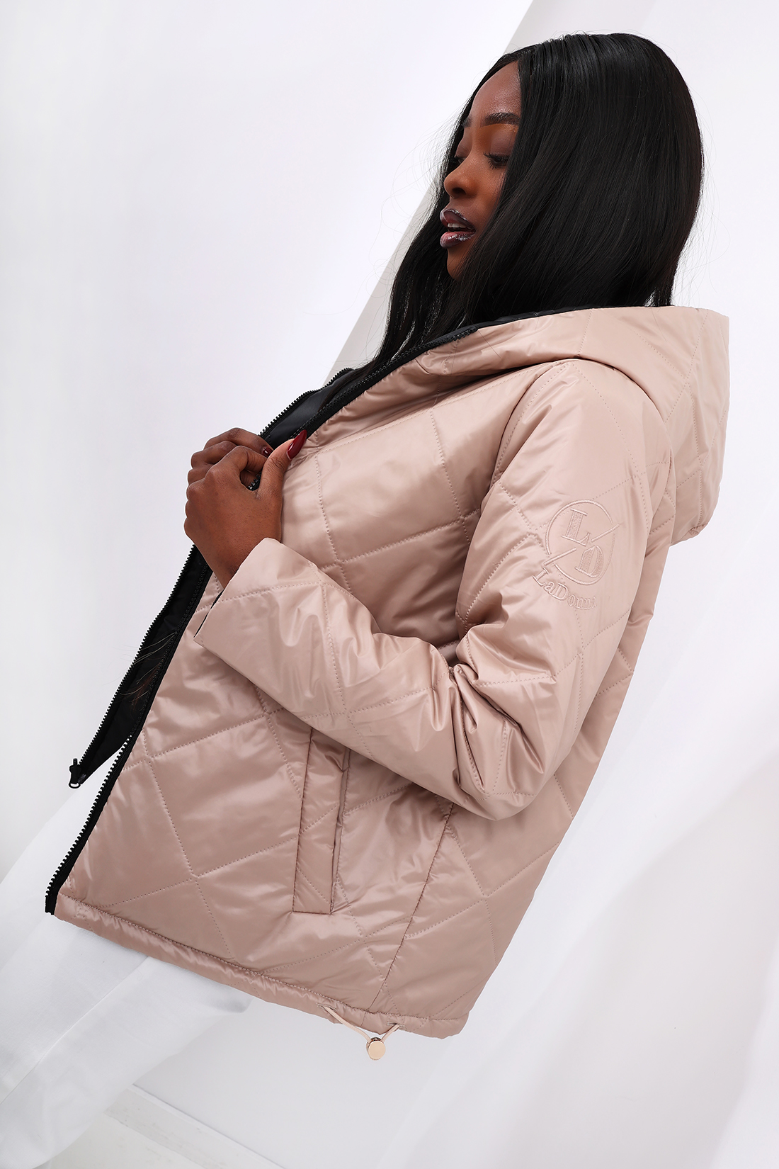 Dwustronna Kurtka Wiosenna Celebrate z Kapturem - obrazek 3