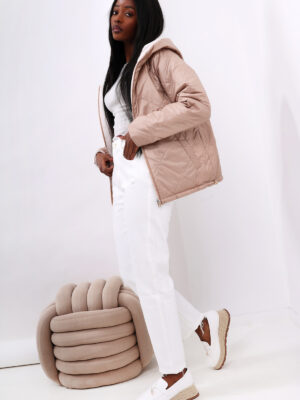 Dwustronna Kurtka Wiosenna Celebrate z Kapturem